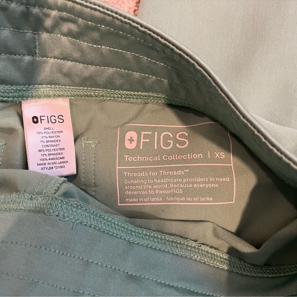Figs Technical Collection XS Scrub set in Soft Green